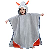 Albornoz para Niñas Niños - Bebé Toalla de Baño con 100% Algodón Capucha Animal de Dibujos Animados Traje de Dormir Ropa…